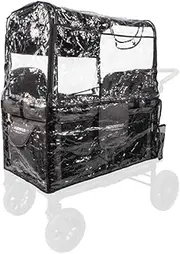 WONDERFOLD Stroller Rain Cover Made with Lightweight Transparent Sheet Featuring Small Ventilation Holes and Hook and Loop Closure Entrance for Easy Access (W Series)