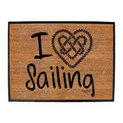 Ob I Love Sailing - Funny Novelty Doormat Man Cave Floor mat