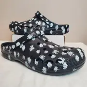 Crocs BAYA Seasonal Printed Clog Black Daisy Womens 15 Mens 13 New Floral Flower
