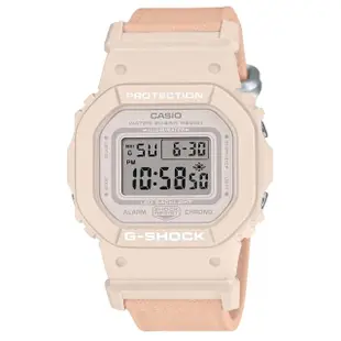 【CASIO 卡西歐】G-SHOCK WOMEN 大自然樸實色彩 環保製成方形電子錶-珍珠粉(GMD-S5600CT-4)