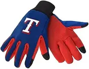 FOCO Texas Rangers Color Texting Gloves, Team Color, One size