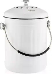 Premium Compost Bin for Kitchen Countertop - Stainless Steel Food Waste Bucket w