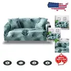 Floral Stretch Loveseat Slipcover - Machine Washable Sofa Cover with Pillowcase