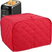 Toaster Cover Soft Lightweight Polyester Small Appliance Cover Machine Washable Bread Maker Protective Cover Dust-Proof Toaster Cover 11.5 x 8 x 8 inches for 2-Slice Toaster Kitchen(Red)