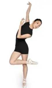 NWT Russian Pointe Empowered "She's Fearless" Black Shorts Leotard XS