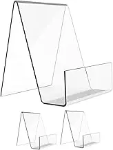 GETAJGHSD 3Pcs Acrylic Book Stands Book Holders for Desktop Organization Multi Functional Display Easels Magazines Albums for Home Office Retail Spaces