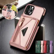 For iPhone 16 15 14 13 12 11 Pro Max XS SE/8/7 Case Leather Wallet Card Cover