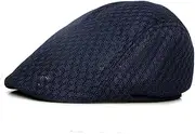 [YAMEE] Beret Hat Mesh Adjustable Golf Newsboy Flat Cap for Men Woman