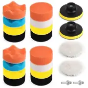 22 Pcs 3 Inch Polishing Pads Kit Sponge Buffing Pads for Car Detailing
