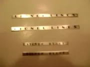 Lionel 2534-14 Silver Bluff (2) & 2532-49 Lionel Lines (2) Metal Adhesive Plates