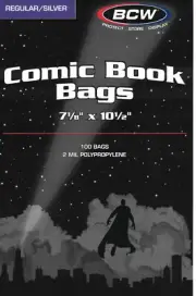 1000 BCW Silver Age Comic Book Poly Bags - 7 1/8 X 10 1/2 - 2 mil Archival Safe