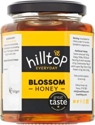 Hilltop Honey Hilltop Blossom Honey jar 340g-10 Pack