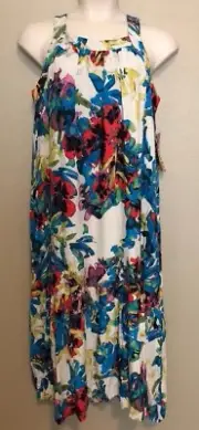 (NWT) Rachel Rachel Roy Ruffled Hem Keyhole Midi Dress Plus Sizes 0X/3X