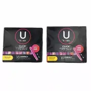 (2) U By Kotex Click Compact Tampons Regular Absorbency - Unscented 16 ct