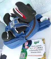 NEW ~ Green T-Rex Plush Dinosaur Toy Backpack Naturally KIDS Toddler 3-5 Years