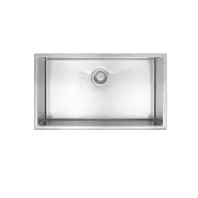 Lavello Nano Coated Stainless Steel Kitchen Sink - 760 x 440mm Large Single Bowl - Top/Under Mount - PVD Brushed Nickel