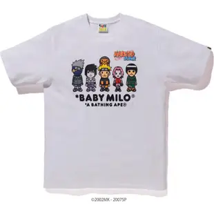 沐浴 APE X NARUTO T 恤 BABY MILO