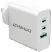 RockRose Casa III G65 65W PD & QC 3.0 USB-C AC Wall Charger Dual USB-C & USB-A Triple Port [RRTC14AU]