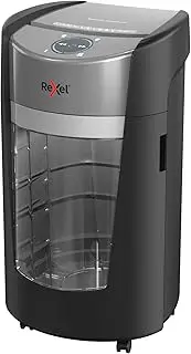 Rexel Momentum ShredMax Office P4 Cross Shredder Paper Shredder, Shreds up to 15 Sheets (80gsm), Bin Rotation Technology (BRT), Capacity +33% by Large 35L (300xA4), Grey, 2154360AU