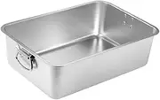 Generic Cat Litter Tray, High Side Rustproof Easy to Clean Sand Box Kitten Litter Basin for Small Animals Kitten, M