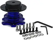 POEXIR Universal 6 Hole Racing Steering Wheel Quick Release Hub Adapter Removable Snap Off Boss Kit Steering Wheel Hub Adapter