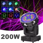 200W LED Rotating Beam Moving Head Laser Light Show Club DJ Disco Party Lights