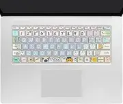 WSLUCKO Keyboard Cover Skin for Microsoft Surface Laptop 3/4/5 13.5 & 15 Inch, Surface Laptop Studio/Studio 2 14.4", Cute Cat