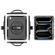 Generic Rugged Apple iPad Pro M4 (13') (7th Gen) Case Black - Built-in-Kickstand, Adjustable Hand Strap, Pen Holder, DropProof