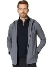 TravisMathew Wanderlust Hoodie Men's XL Quiet Shade Full Zip Long Sleeve QLW637