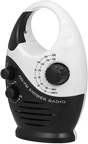 OSALADI Bathroom Waterproof Radio/Portable Rechargeable Radio Shower Hook for Home Camping Parties
