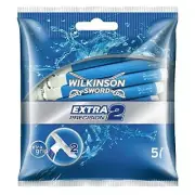 Wilkinson Sword Extra Precision 2 Disposable Razors, 5 Count (Same As Schick ST)