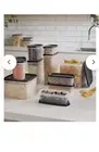 Tupperware Modular Slim & Square Storage - Set of 10 in Black - RRP $249
