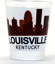 Louisville Kentucky Sunset Skyline Shot Glass Glassware