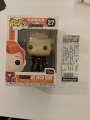 Funko Pop Conan as Iron Man Comic Con SDCC 2019 Ticket Stub Avengers Endgame Set