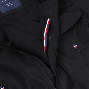 TOMMY 熱銷刺繡Logo飛行夾克外套-黑色