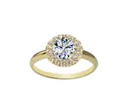 Crystals from SWAROVSKI Double Halo Gold Ring