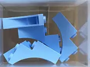LEGO Parts - Bright Light Blue Arch 1 x 3 x 3 - No 13965 - QTY 5
