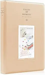 AIMALL 128-Pocket Photo Album Case for Fujifilm Instax Mini Camera Film – PU Leather Cover, Durable PVC Inner, 6.1x8in Storage for Polaroid Photos, Compact and Stylish