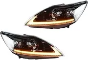 Auto Headlights Compatible For Ford Focus 2009-2011 LED Car Front Lamps Assembly Upgrade Demon Eyes Style Projector Lens Car Accessories