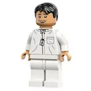 LEGO Jurassic World Dr. Henry Wu Minifigure White Lab Uniform jw112