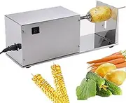Electric Tornado Potato Slicer, Potato Spiral Cutter, Commercial Stainless Steel Spiral Potato Cutting Machine, Homemade Potato Cutter Kitchen, for Fruit, Potatoes, Cucumber or Carrots