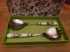 Portmeirion Botanic Garden Salad Serving Server Fork & Spoon Set NEW IN BOX
