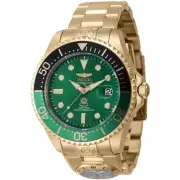 Invicta 45818 Men's Pro Diver Green Dial Bracelet Dual Time Watch