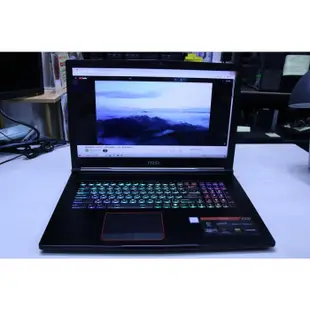 冠錡電腦 微星 17.5吋 電競遊戲筆電 I7-8750H 16GD4 雙硬碟 GTX1060 6G RGB鍵盤