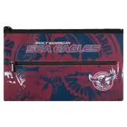NRL Manly Sea Eagles QUALITY LARGE Pencil Case for School Work Stationary