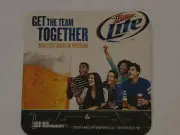 Beer Coaster Drink MILLER LITE Get the Team Together ~ Milwaukee, WISCONSIN
