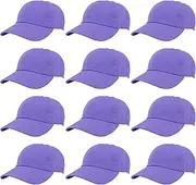 [Gelante] Baseball Caps 100% Cotton Plain Blank Adjustable Size Wholesale LOT 12 Pack