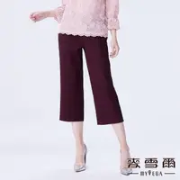 在飛比找momo購物網優惠-【MYVEGA 麥雪爾】酒紅色八分寬褲-暗紅