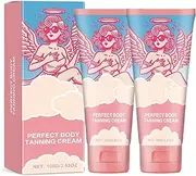 2 Pcs Perfect Body Tanning Cream, Sun Bed Tanning Accelerator, Natural Rapid Tan Vanilla Baby Sunbeds Cream, Sun-Kissed Skin Tanning, Waterproof & Transfer-Resistant