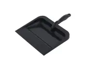 Heavy Duty Plastic Dustpan with Comfort Grip Handle Black, Durable, Lightweight